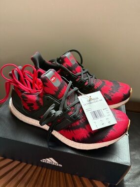 adidas Ultraboost NK Red and Black Knit Sneakers